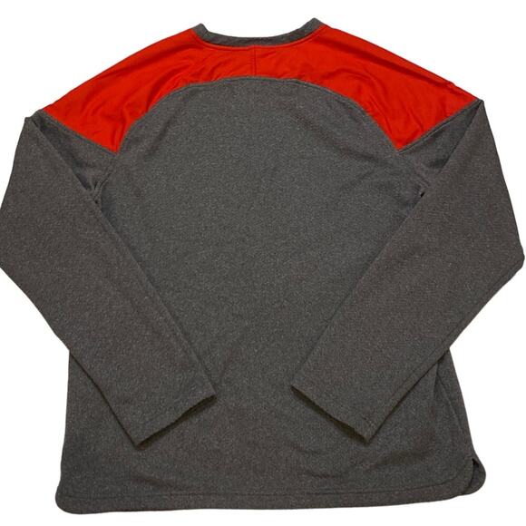 Under Armour Training Shirt Mens Large Gray Loose Coldgear Pullover Baseball - Picture 2 of 9